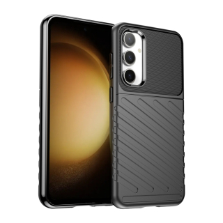 Zadný silikónový kryt pre Samsung Galaxy S23 FE - THUNDER čierny