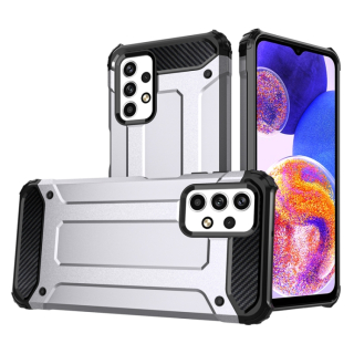 Tvrdený kryt pre Samsung Galaxy A23 / A23 5G - HYBRID ARMOR Silver