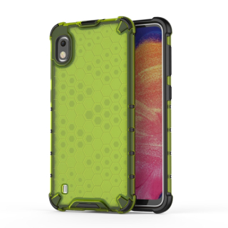 Tvrdený kryt pre Samsung Galaxy A10 - HONEYCOMB zelený