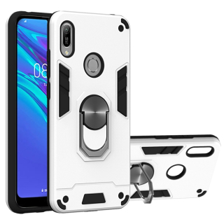 Tvrdený kryt pre Huawei Y6 2019 - RING ARMOR silver