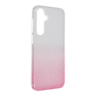 Zadný silikónový kryt pre Samsung Galaxy S23 FE - GLITTER ružovo strieborný