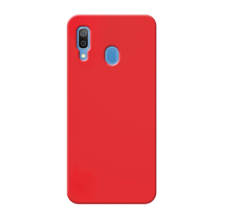 MATT Silikónový Zadný kryt pre Samsung Galaxy A20e - červený