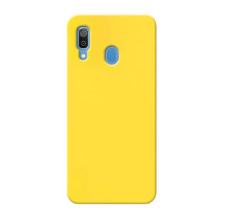 MATT Silikónový Zadný kryt pre Samsung Galaxy A20e - žltý