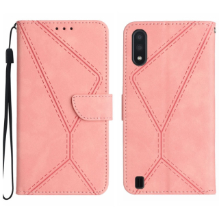 STITCHING Knižkové puzdro pre Samsung Galaxy A10 - ružové