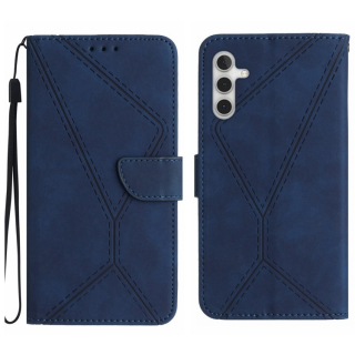 STITCHING Knižkové puzdro pre Samsung Galaxy A13 5G / A04s - modré
