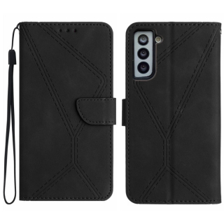 STITCHING Knižkové puzdro pre Samsung Galaxy S21 Plus 5G - čierne