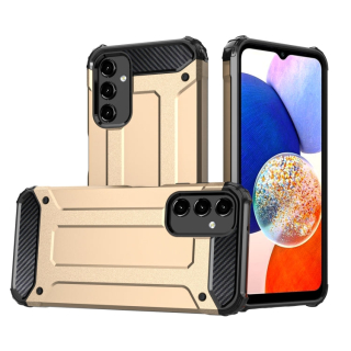 HYBRID Tvrdený Zadný kryt pre Samsung Galaxy A14 4G / A14 5G - zlatý