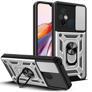 SLIDING ARMOR Tvrdený kryt pre Xiaomi Redmi 12C - sivý