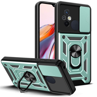 SLIDING ARMOR Tvrdený kryt pre Xiaomi Redmi 12C - zelený