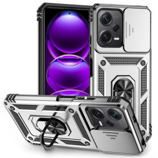 SLIDING ARMOR Tvrdený kryt pre Xiaomi Redmi Note 12 5G - sivý