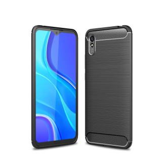 CARBON Zadný obal pre Xiaomi Redmi 9A / 9AT - čierny