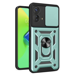 SLIDING ARMOR Tvrdený kryt pre Motorola Moto G53 5G - zelený