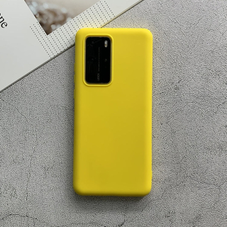 MATT Silikónový obal pre Huawei P40 Pro - žltý