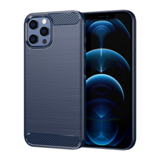 CARBON Zadný obal pre Apple iPhone 12 Pro Max - modrý