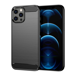 CARBON Zadný obal pre Apple iPhone 12 Pro Max - čierny