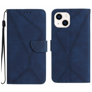 STITCHING Knižkové puzdro pre Apple iPhone 14 Plus - modré