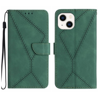 STITCHING Knižkové puzdro pre Apple iPhone 14 Plus - zelené