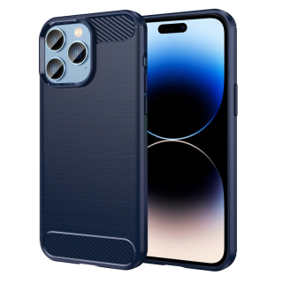 CARBON Zadný obal pre Apple iPhone 14 Pro - modrý