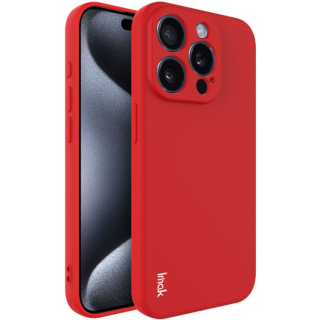 IMAK Silikónový obal pre Apple iPhone 15 Pro - červený