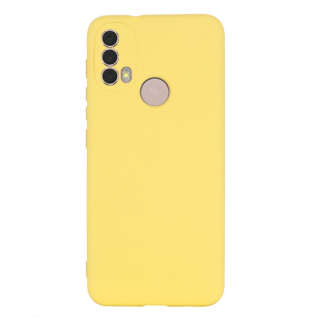 MATT Silikónový Zadný kryt pre Motorola Moto E20 / E30 / E40 - žltý