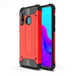 HARD HYBRID ARMOR Tvrdený kryt na Huawei P30 Lite - červený