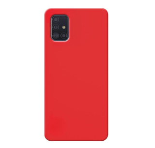 MATT Silikónový Zadný kryt pre Samsung Galaxy A51 - červený