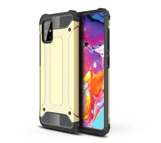 HYBRID Tvrdený Zadný kryt pre Samsung Galaxy A51 - zlatý