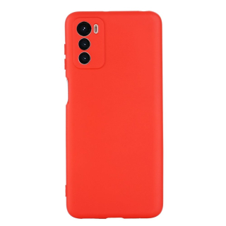 MATT Silikónový Zadný kryt pre Motorola Moto G42 - červený