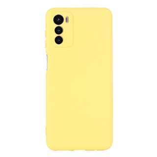 MATT Silikónový Zadný kryt pre Motorola Moto G42 - žltý