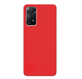 MATT Silikónový Zadný kryt pre Xiaomi Redmi Note 11 Pro / Note 11 Pro 5G - červený