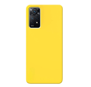 MATT Silikónový Zadný kryt pre Xiaomi Redmi Note 11 Pro / Note 11 Pro 5G - žltý