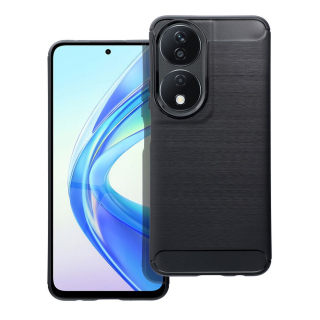 CARBON Zadný silikónový kryt pre Honor X7b - čierny