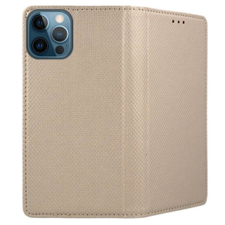 Knižkové puzdro Smart Magnet pre Apple iPhone 12 / 12 Pro zlaté