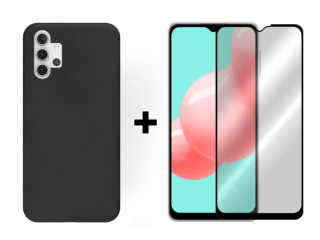 9D SKLO + PÚZDRO 2v1 pre Samsung Galaxy A32 5G čierne
