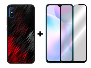 9D SKLO + PÚZDRO 2v1 pre Xiaomi Redmi 9A - Pattern 001