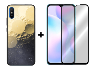 9D SKLO + PÚZDRO 2v1 pre Xiaomi Redmi 9A - Pattern 003