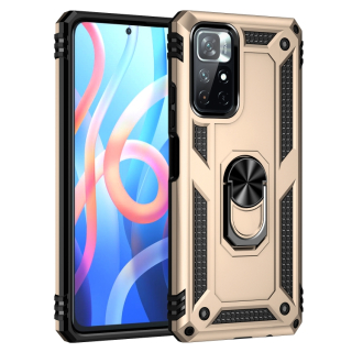 Tvrdený kryt na Xiaomi Redmi Note 11s 5G  - Ring Armor zlatý