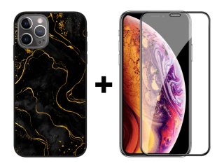 9D SKLO + KRYT 2v1 pre Apple iPhone 12 / 12 Pro - Pattern 011