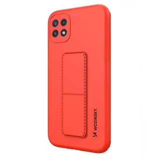Tvrdený kryt na Samsung Galaxy A22 5G - KickStand červený