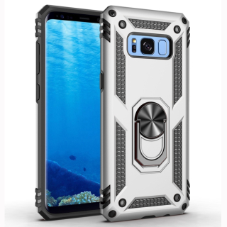 Tvrdený kryt pre Samsung Galaxy S8 - Ring Armor sivý