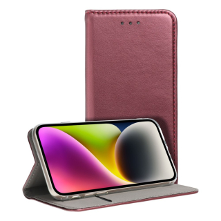 Knižkové puzdro SMART MAGNETO na Apple iPhone 16 Pro bordové