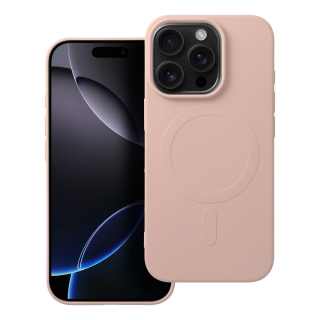 Púzdro SILICONE MAG COVER (veľký otvor) kompatibilné s MagSafe pre iPhone 16 Pro ružové